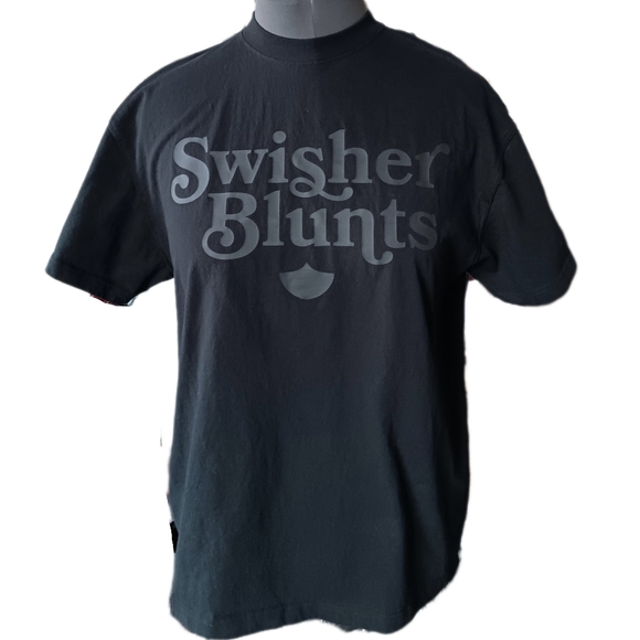 🖤 Swisher Blunts T-Shirt Tee Mens Black Medium Cotton 420 Cannabis Pot Leaf - Picture 2 of 10